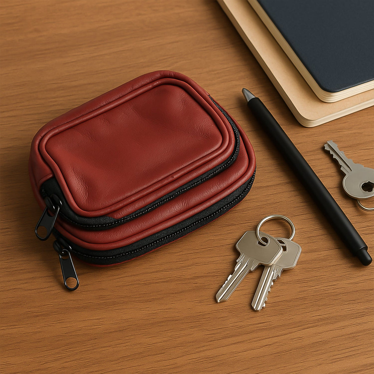 Leather Zip Card Holder