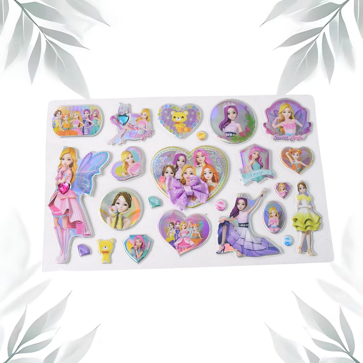 Multipurpose Adhesive 3D Stickers (1 Sheet / Mix Design)