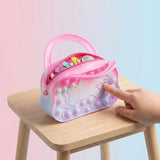 Silicone pop it coin purse with zipper and handle