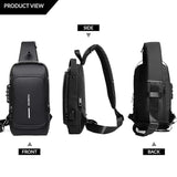Trendy Anti-Theft Crossbody Sling Bag with USB Charging Port (1 Pc)