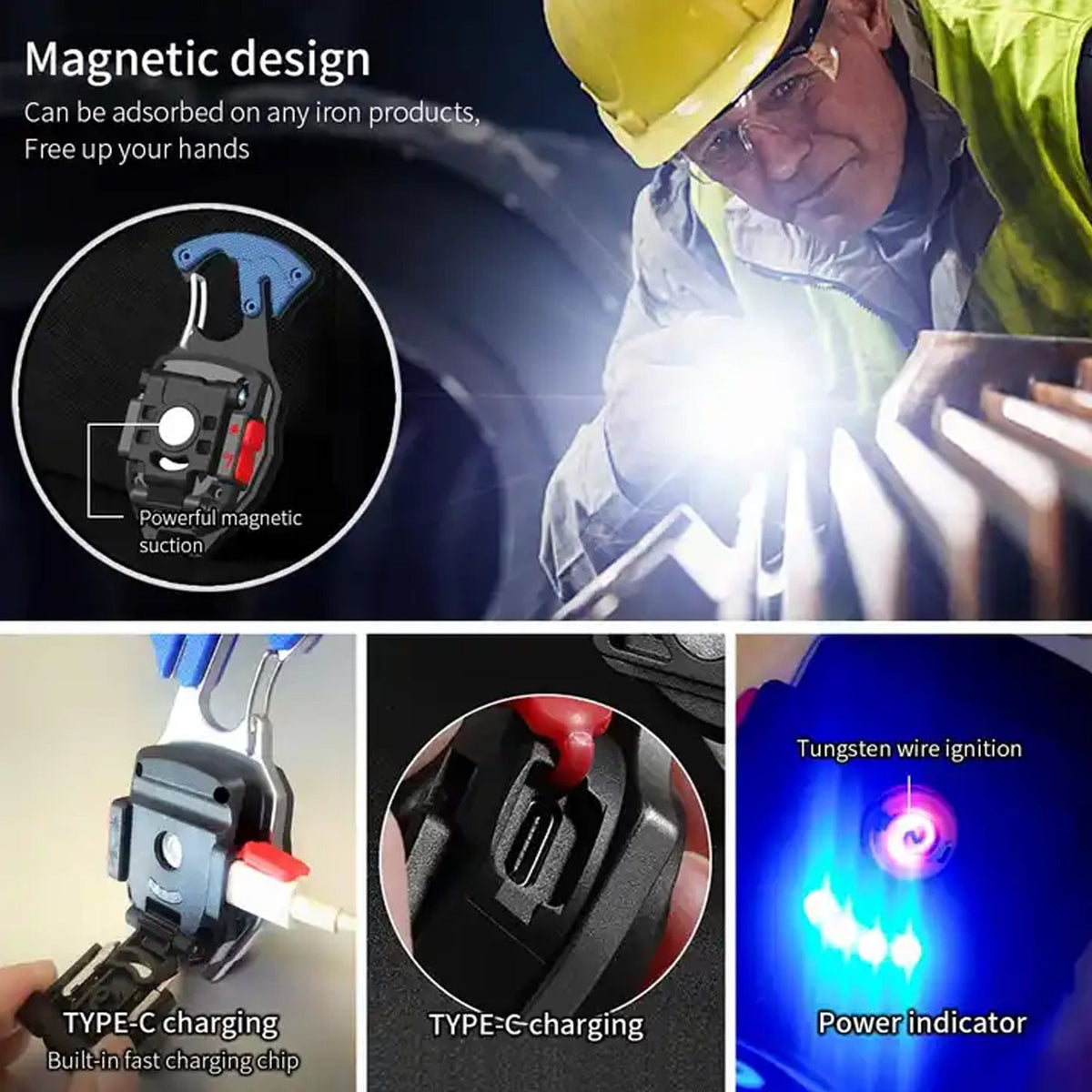 Keychain Led Flashlight Rechargeable Multi Function 6 Lighting Modes Pocket Key