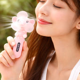 Hand Press Mini Portable Cartoon Fan Toy (1 PC, Mix Color & Design)
