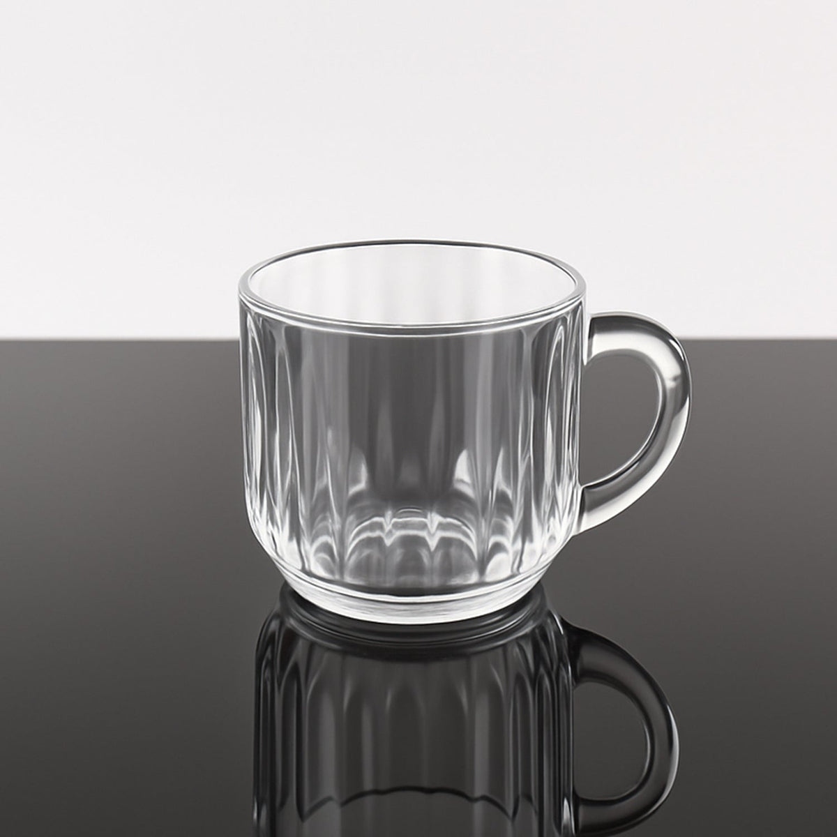 Unbreakable Transparent Plastic Tea Cups (Set of 6 Pc)