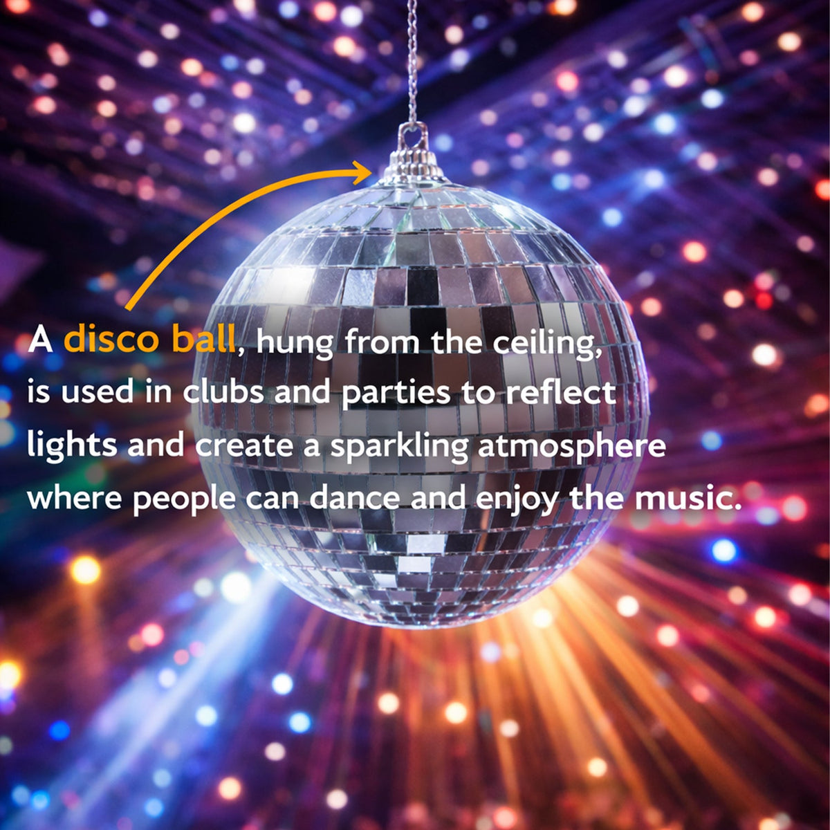 Mirror Disco Ball Hanging Decoration Ball for Party (1 Pc)