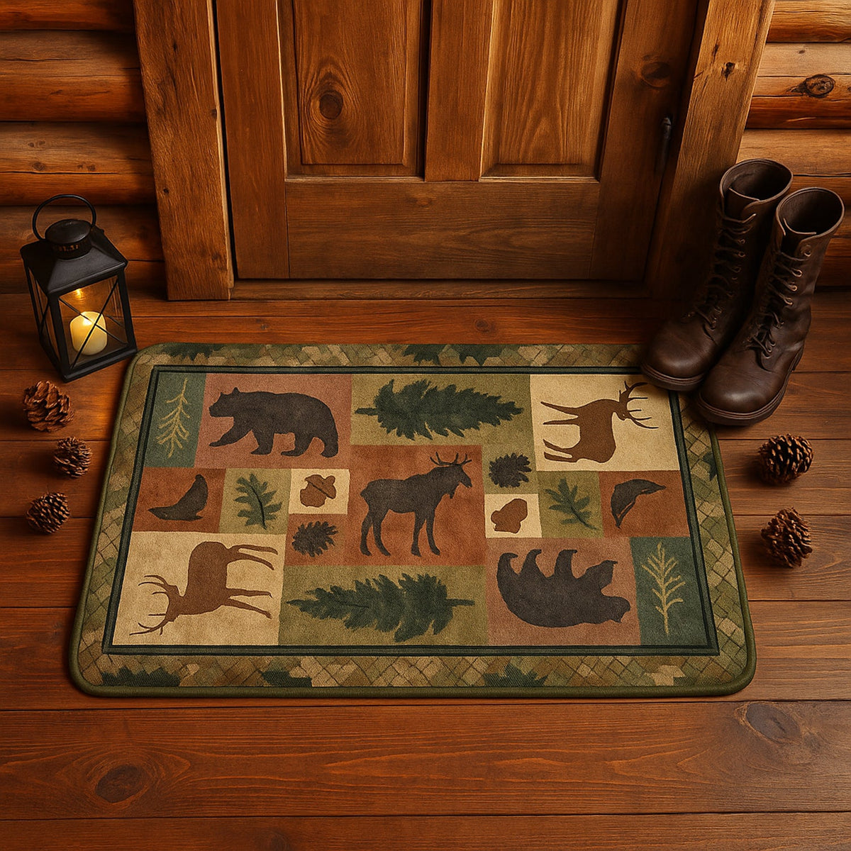 Premium Soft Anti-Slip Floor Mat - (1 Pc / 80x50 Cm / mix design / color)