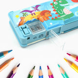 Plastic Multipurpose Compass Box (1 Pc, Mix Design)