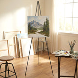 Foldable metal art display stand
