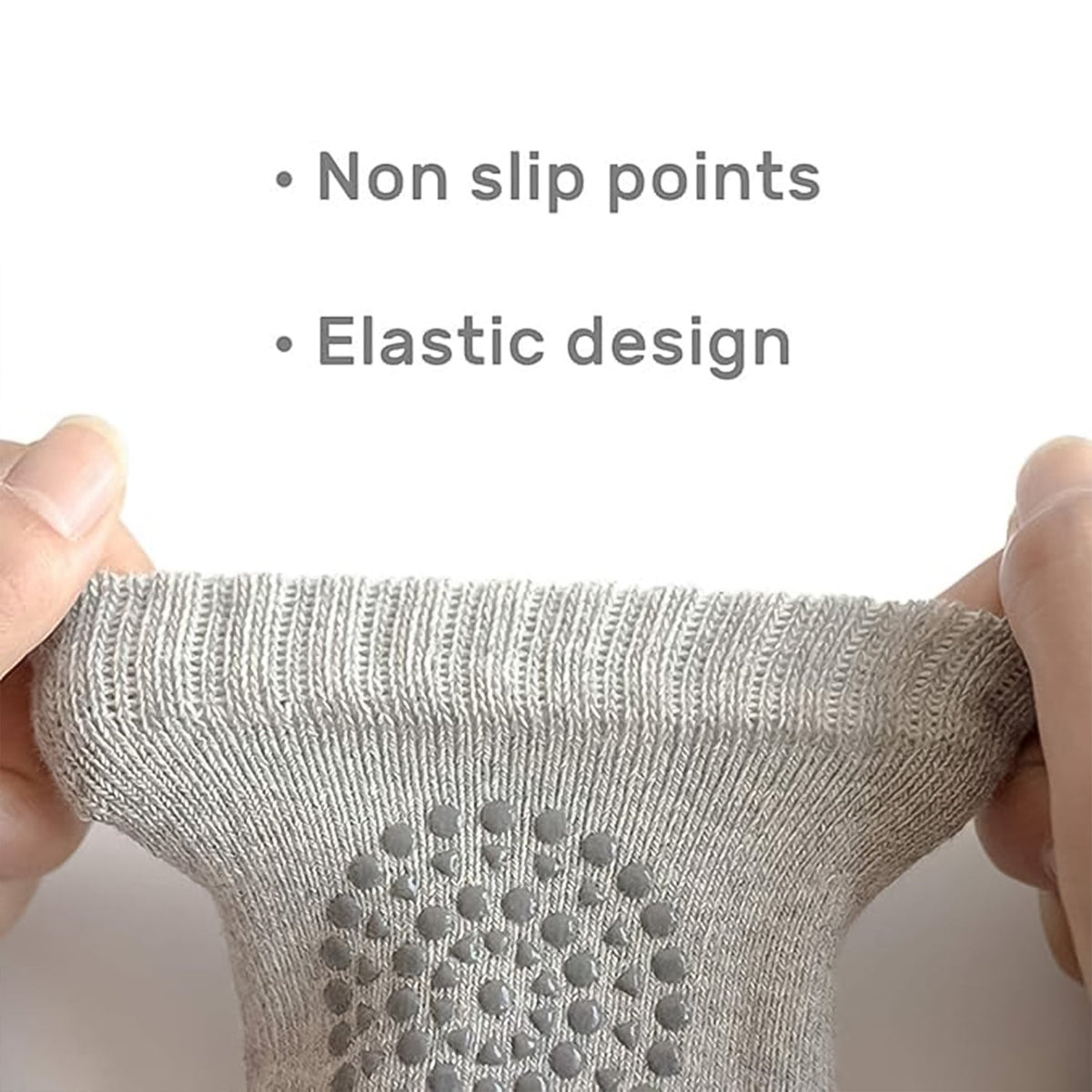 Grey Wool Knit Knee Guards for Babies & Toddlers