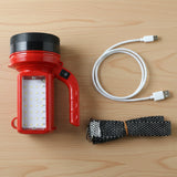 OMEGA 200W High Power LED Laser Torch Light with Side Emergency Light Panel (1 Pc)