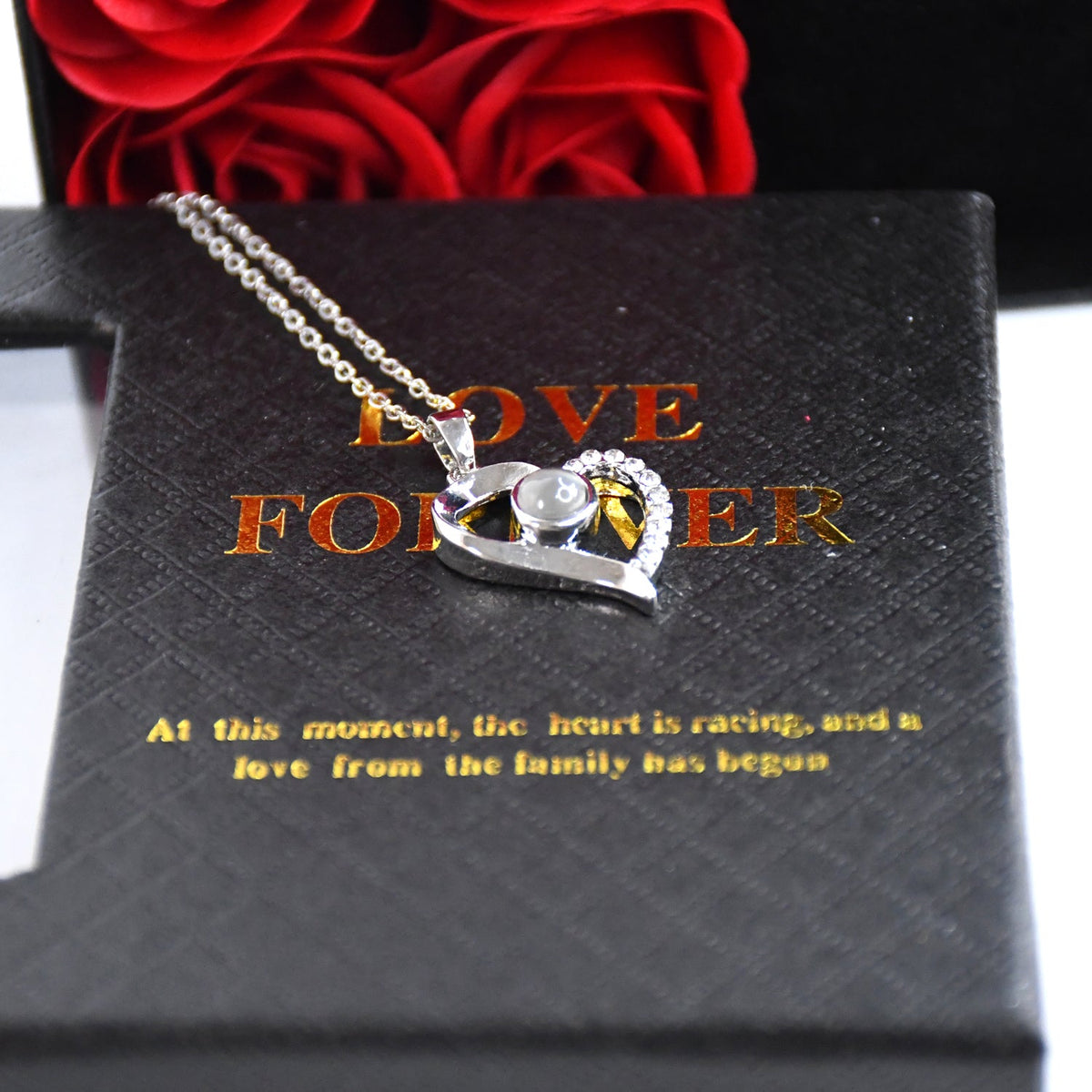 Rose Flower Gift Box, Handmade Eternal Rose I Love You Necklace, Valentine's Day