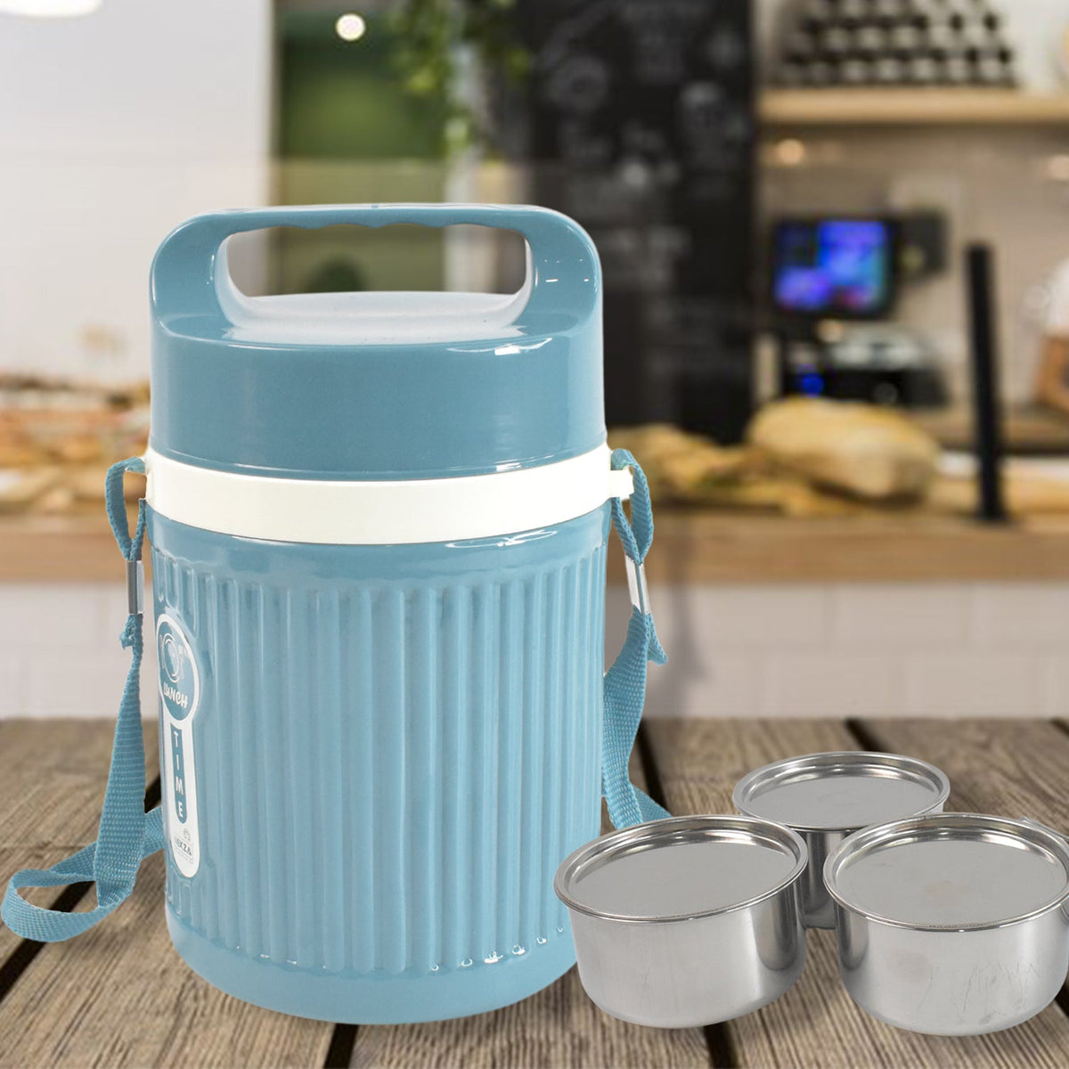 Stackable Insulated Tiffin with Handle (1 Pc): Leakproof, Hot Food Container