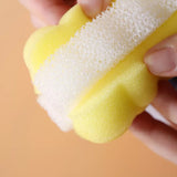 Sponge head brush for cleaning cups and bottles