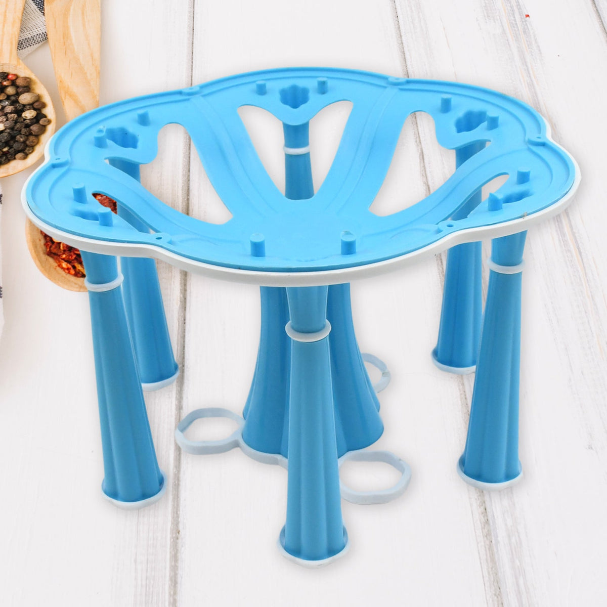 Miracle Plastic Glass Stand for Kitchen & Dining (6-Glass, Spices, Moq - 2 Pc)