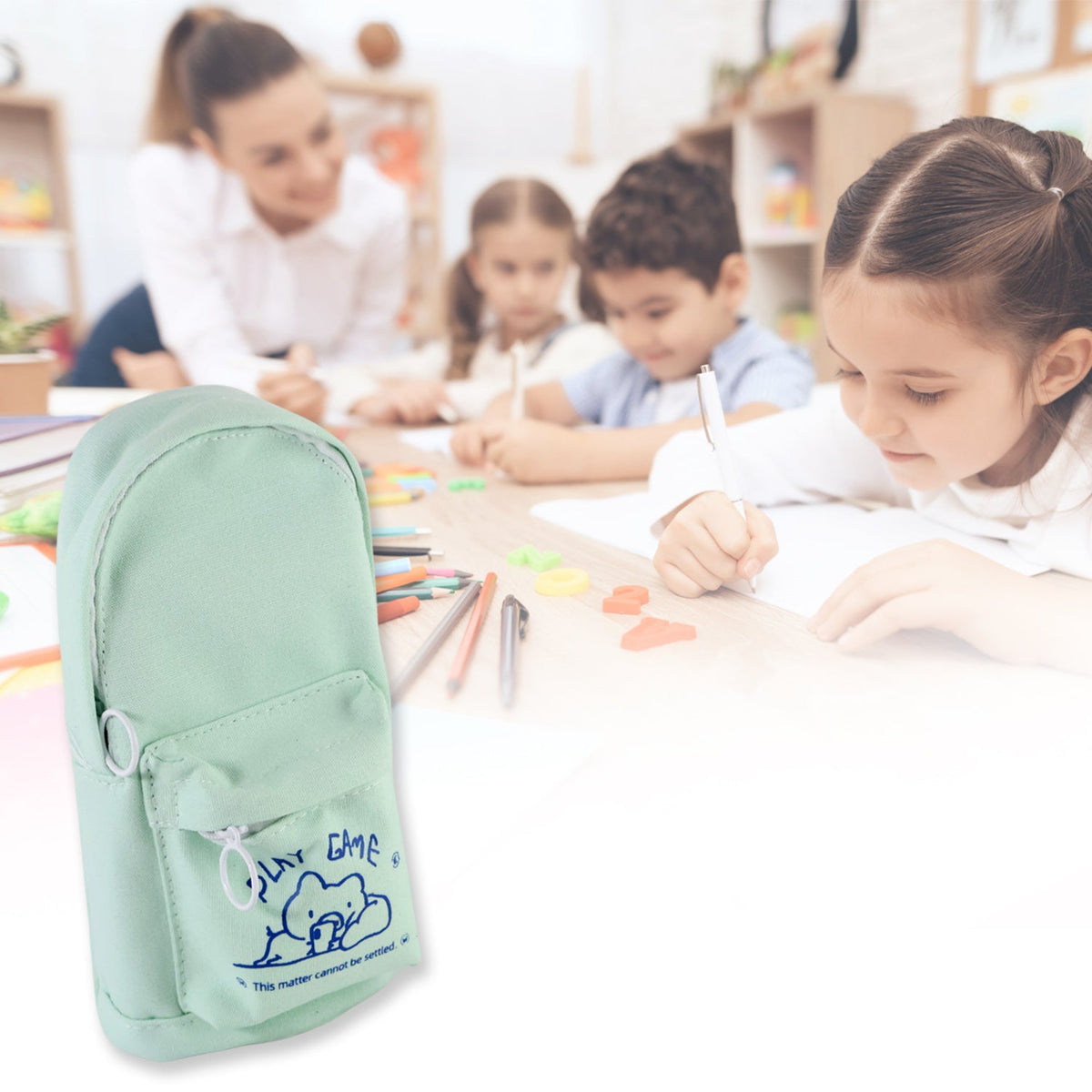 Mini Backpack-Style Pencil Pouch - (1 Pc)
