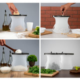 Reusable silicone food storage bags
