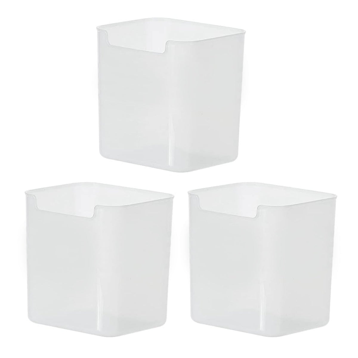 3 Pcs Clear Plastic Organizer Versatile Drawer Tray for Desk Makeup Bathroom Kitchen