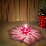 Magical Reflection Diya Set with 6 Attractive Design Cup Set Of 12 Pieces, Diwali