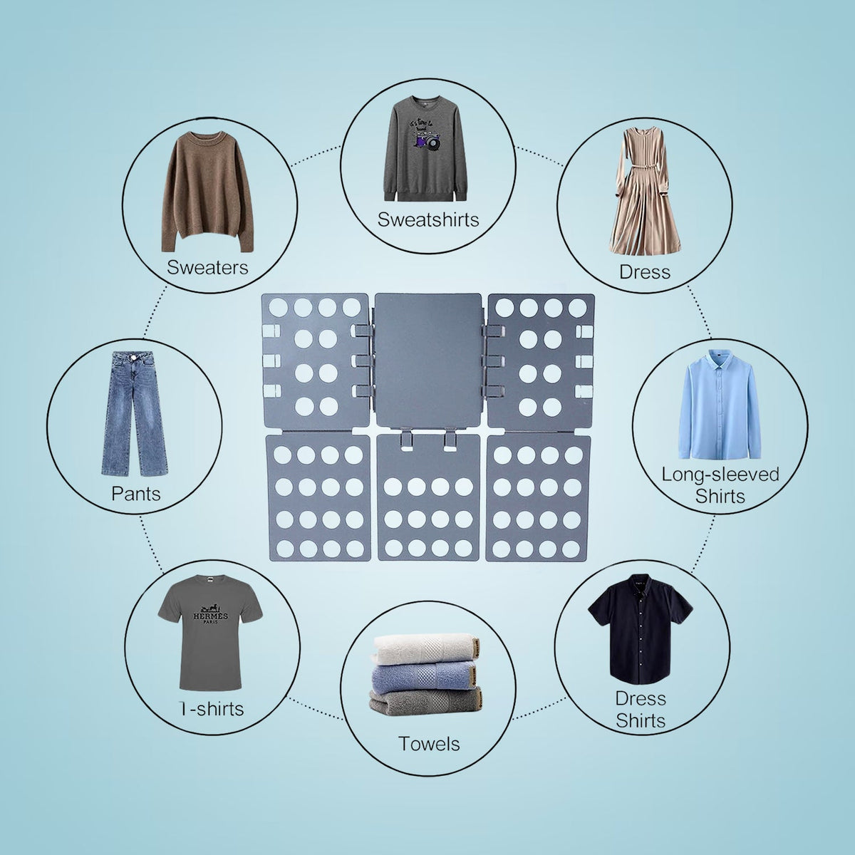 Plastic Large Folding Clothes Board (1 Set)
