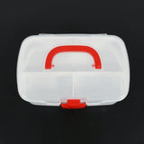 Portable Medical Storage Box with Handle & Transparent Lid (1 Pc)