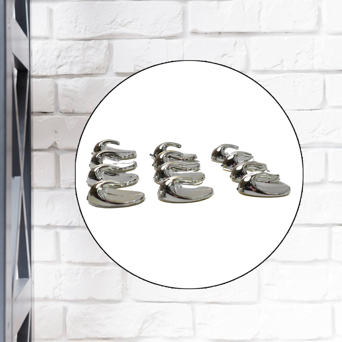 Plastic Multipurpose Wall hanging hook (12 Pcs Set / Mix Design)