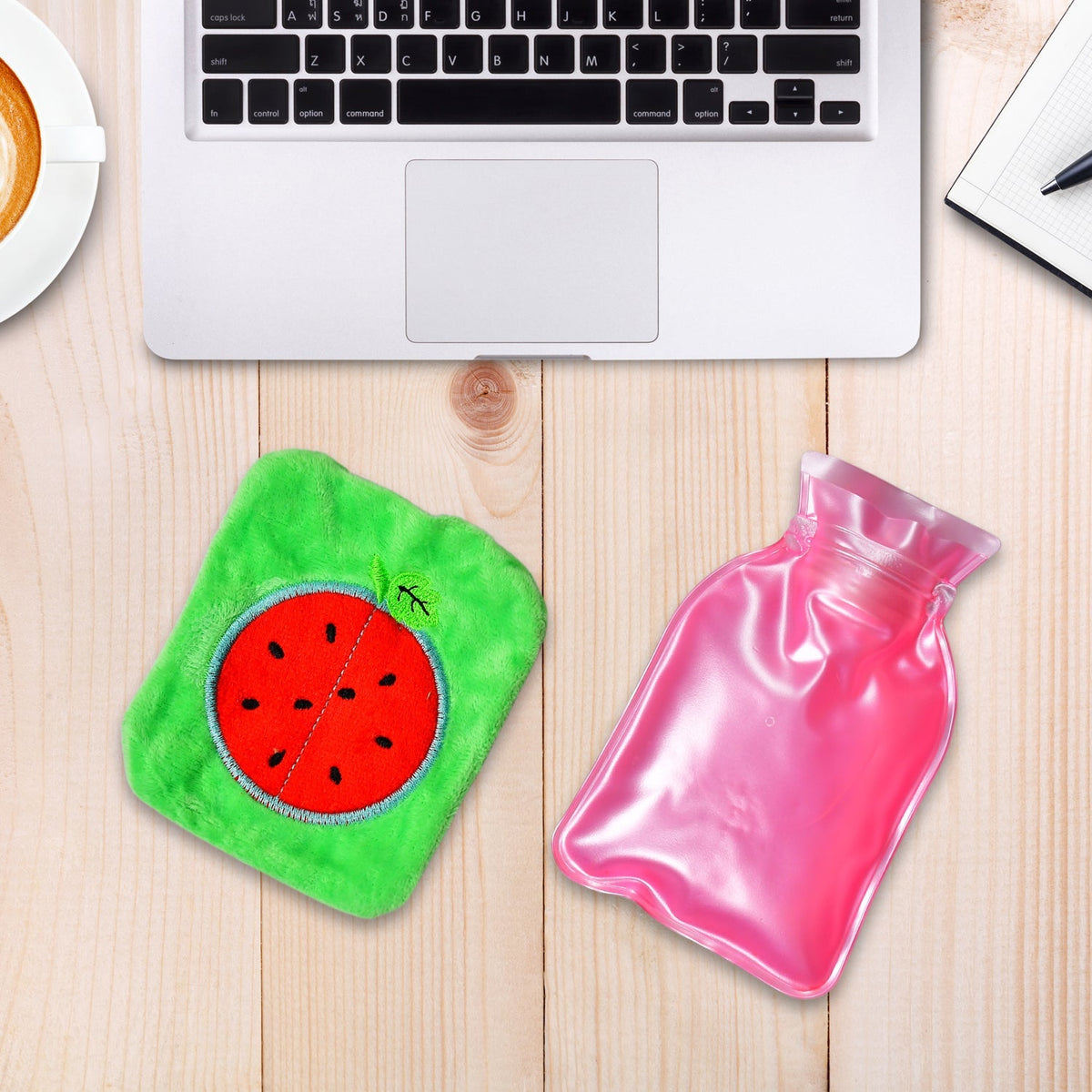 Small hot water bag with cover