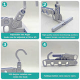 5-Hole Foldable Clothes Hanger – Robust, Space-Saving Travel Rack