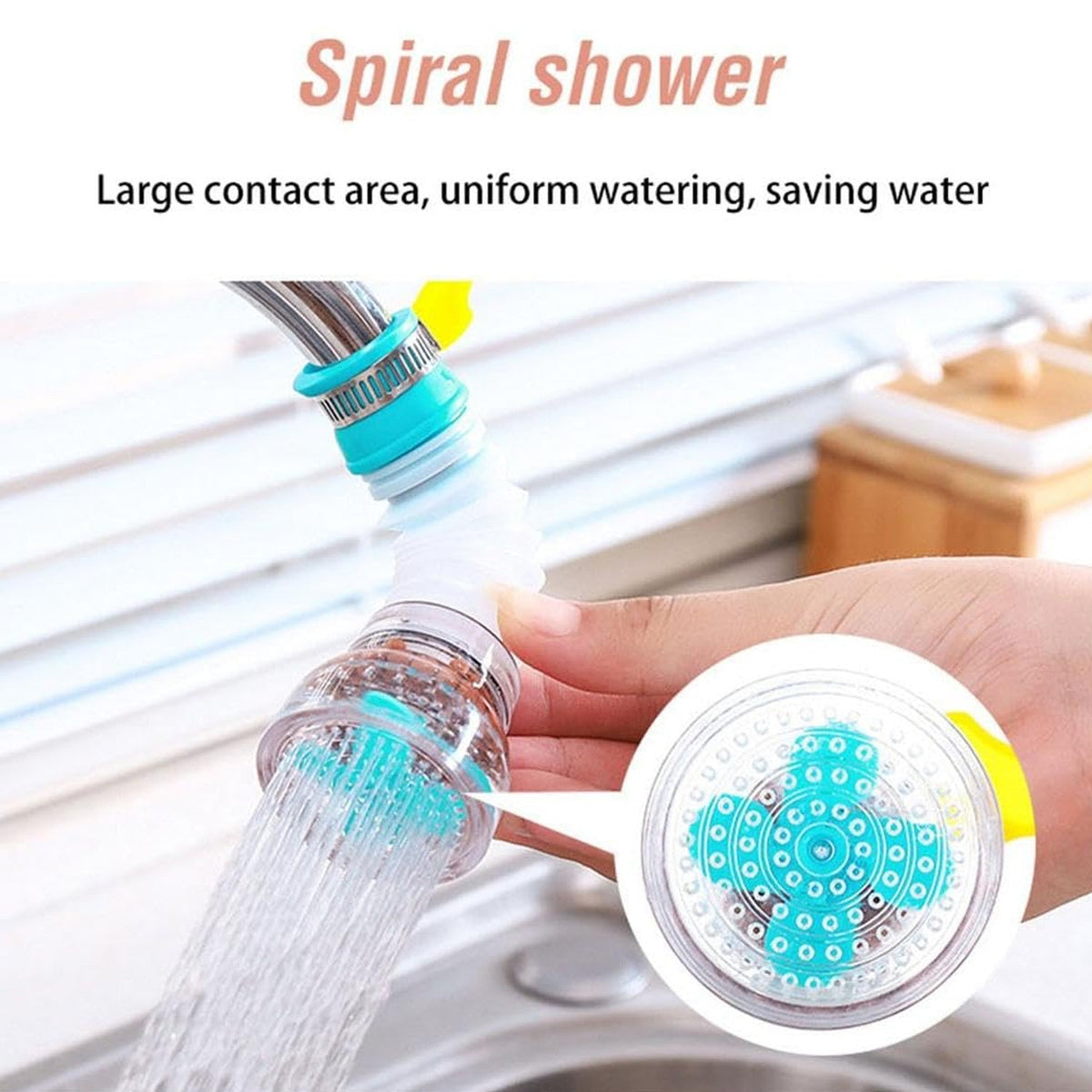 Premium Faucet Water Filter with Flexible Extension Pipe (1 Pc)