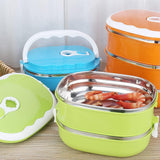 Lunch Box 900/1800ml Stainless Steel Kitchen Insulated Thermal Lunch Box