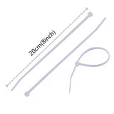 3.2×200 MM Nylon Self-Locking Cable Ties – Heavy Duty Zip Wire Tie (Pack of 100, Black)