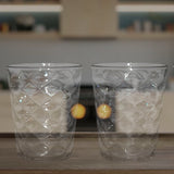 Apex Pyramid Design Unbreakable Plastic Glass – 300 ML