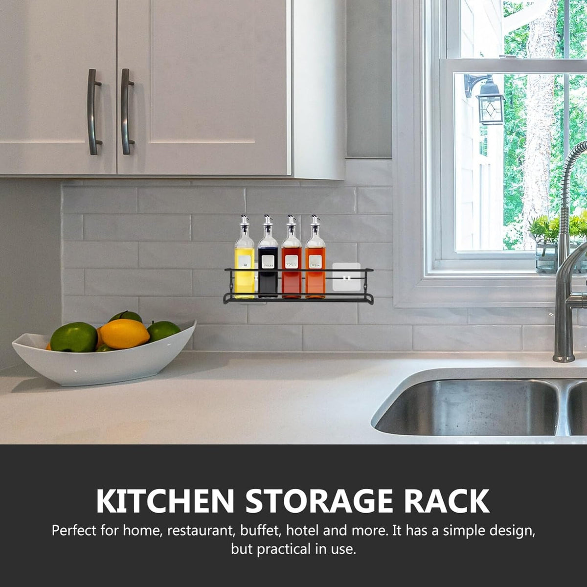Metal Storage Bottle Hanging Rack (1 Pc)