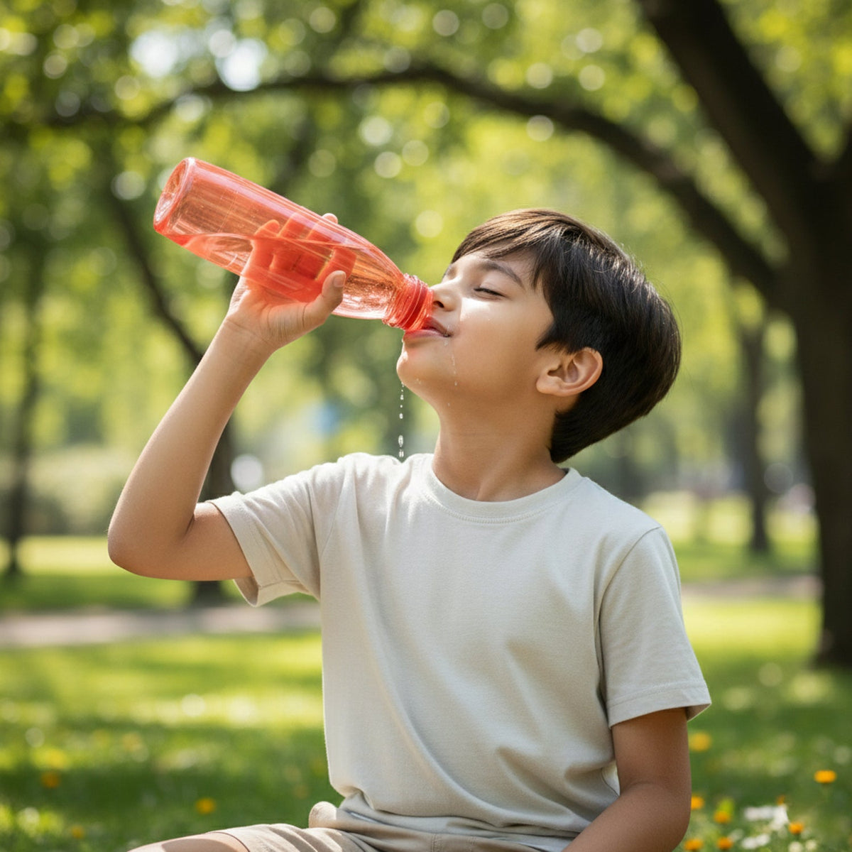 Durable transparent water bottle
