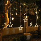 LED Curtain String Lights LED Christmas Light Indoor and Outdoor Light (Warm White / With Box)
