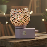 Decorative Star Pattern Kapoor Dani Mosaic Glass Plug-In Night Lamp (1 Pc)
