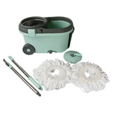 Ganesh Quick Spin Mop Steel Spin, Bucket Floor Cleaning 2 Micro fiber head / Refill