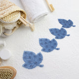 Mini PVC Anti-Slip Bat Mat Baby Non Slip Safety Shower Mats Leaf Shaped 4 Pc Set
