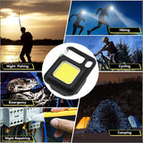 LED Battery Operated Keychain Flashlight with Folding Bracket (1 Pc)