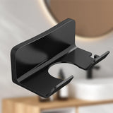 Hair Dryer Holder Wall Mounted Space Plastic Drill Blow Dryer Organizer Rack