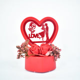 Romantic Couple Heart Showpiece
