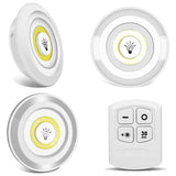 LED Light Under Closet Battery Powered Closet Wall Lamp with Remote, Set of 3