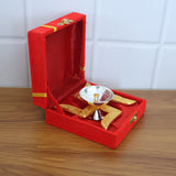 Auspicious Swastik-Base Pooja Diya - (1 Pc)