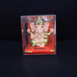 Decorative Medium Lord Ganesh Idol Decorative Statue with Solar-Powered Base (1 Pc)