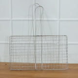 Heavy-Duty Stainless-Steel Barbecue Grill Basket (1 Pc)