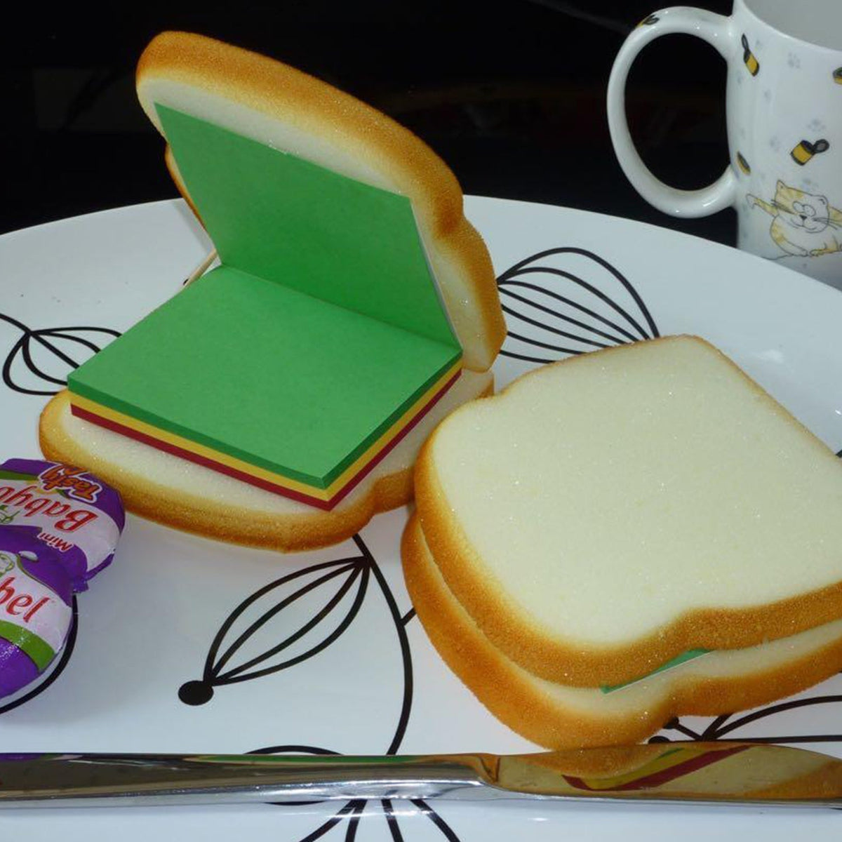 Sandwich Shaped Note / Sticky Notes / Memo Notes, Unique Mini Notes (Multicolor)