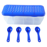 Kitchen Airtight 4-Section Storage Container / Pickle Jar 4 Spoons (1 Pc / Mix Color)