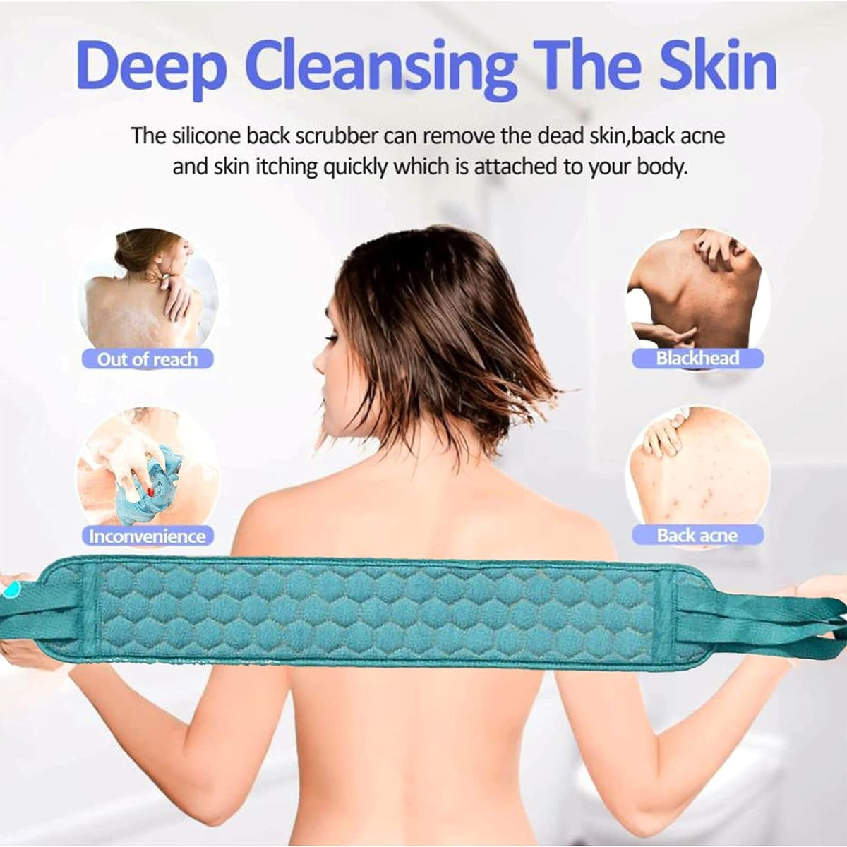 Bath Shower Scrubber Set – Dual-Sided Loofah Sponge & Bath Brush Deep Clean (2 Pcs)