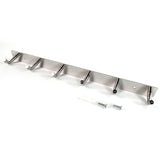 Stainless Steel Wall Mounted Coat 6 Hook Rack (32x3 / 1Pc)