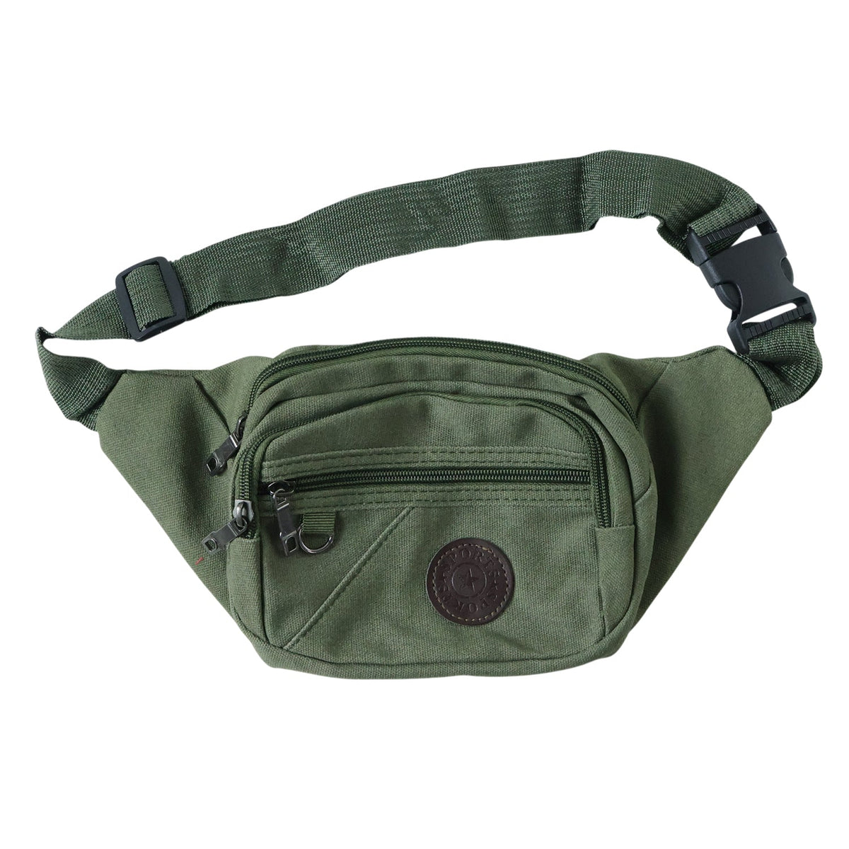 Stylish Multi-Pocket Black Waist Bag / Fanny Pack (1 Pc / Mix Design)