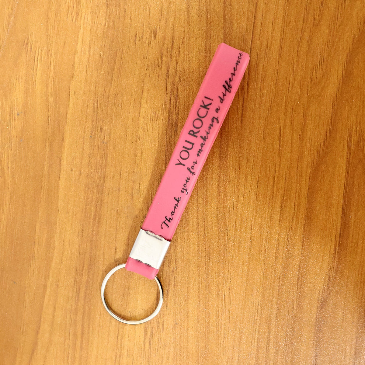 Motivational Silicone Wrist Strap Keychain (1 Pc, Mix Color)