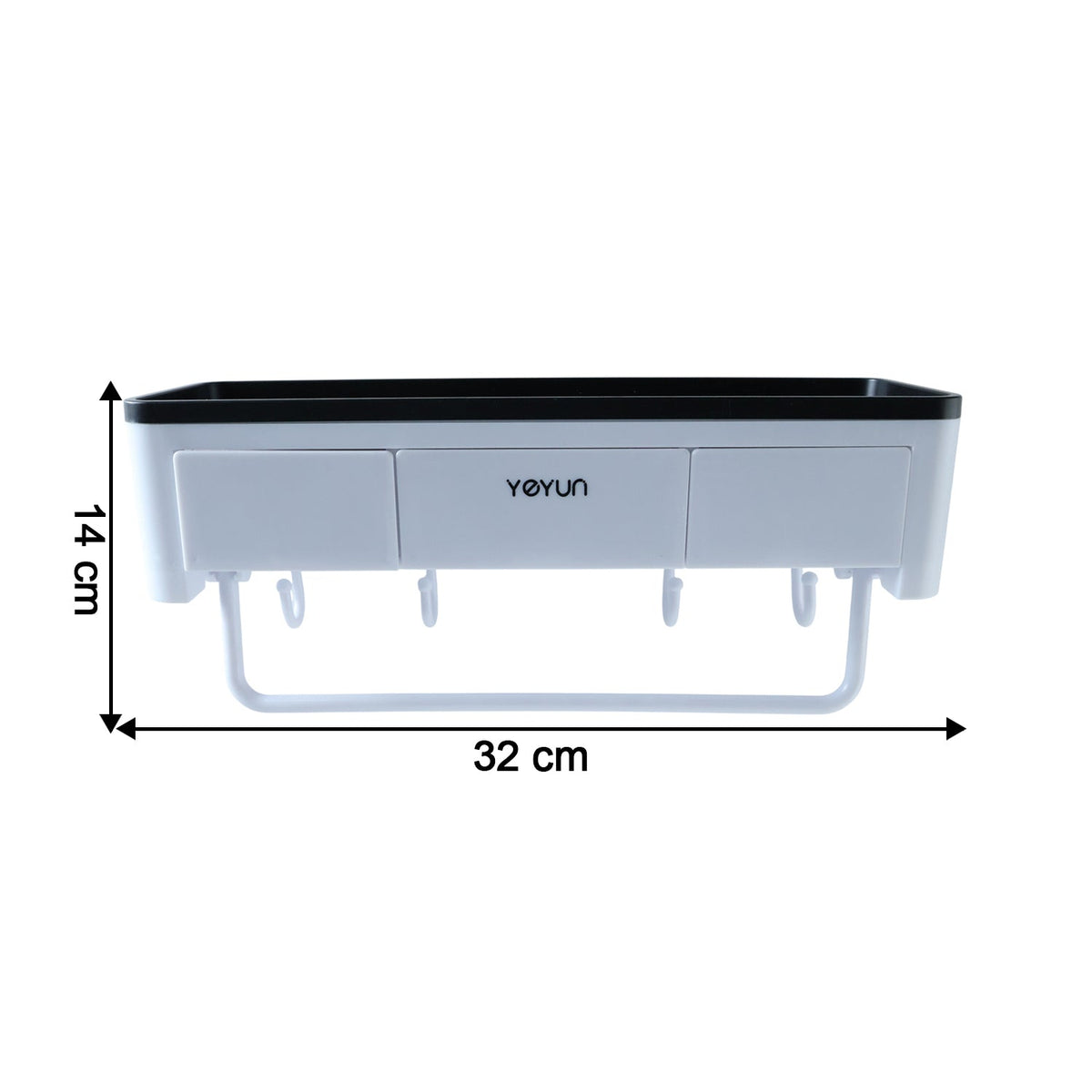 Wall Mounted Multifunctional Bathroom Storage Rack (1 Pc)